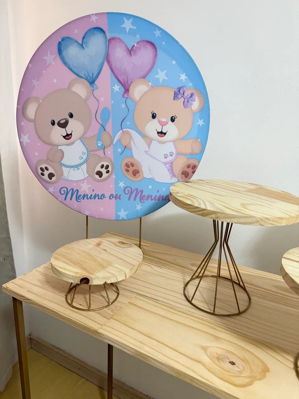 Decoração Chá revelação Pegue e Monte - Foto 2