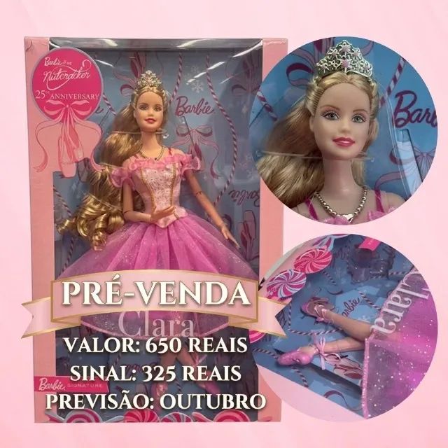 barbie nutcracker 25 th atenção pré venda