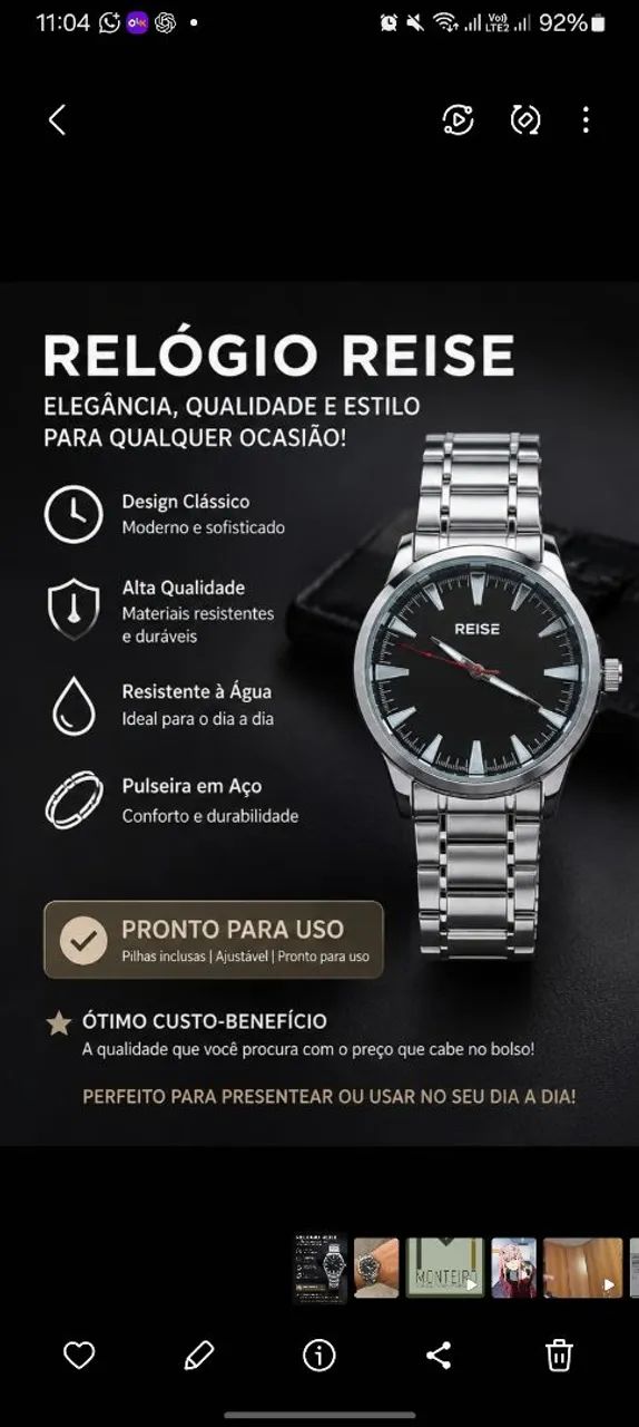 Relogio Reise usado apenas 4 vezes  - Foto 2