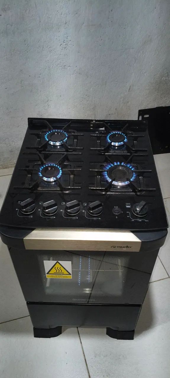 FOGÃO 4 BOCAS MUELLER, FUNCIONANDO PERFEITAMENTE BEM CONSERVADO  - Foto 5