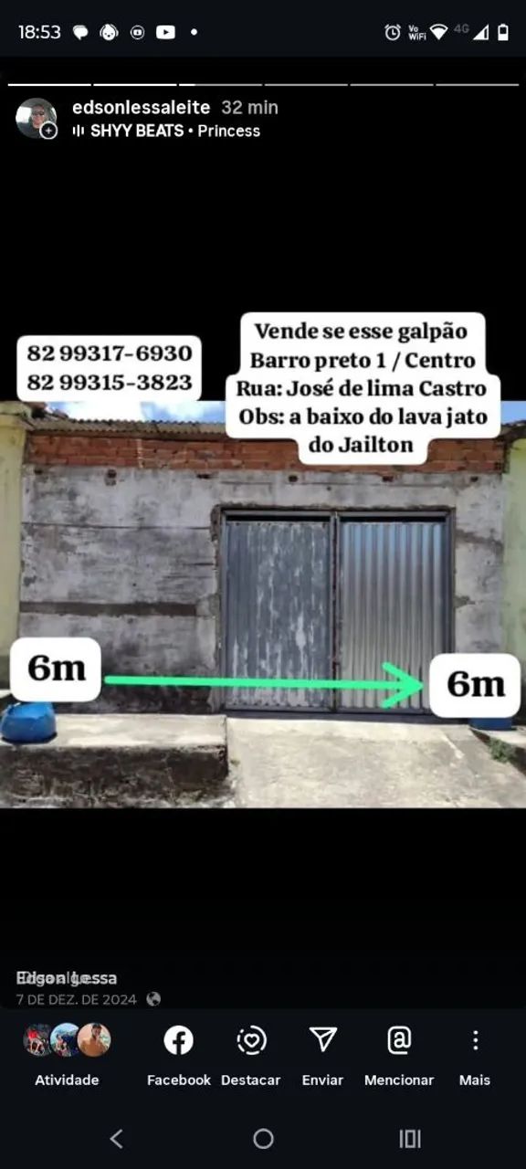 Casa medindo 7x20m e galpão medindo 6,5x20m / 3 quartos/ 2 banheiros/ 2 salas e cozinha - Foto 4