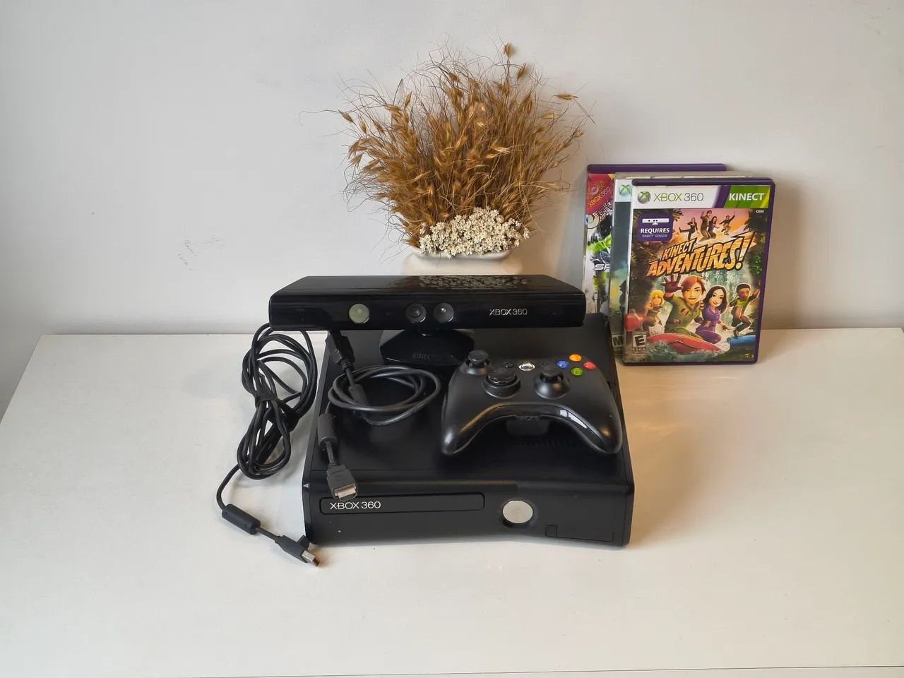 Xbox 360 Slim + Kinect + Controle Original