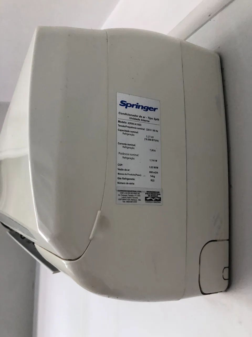 Ar condicionado Springer 18000 BTU - Foto 2