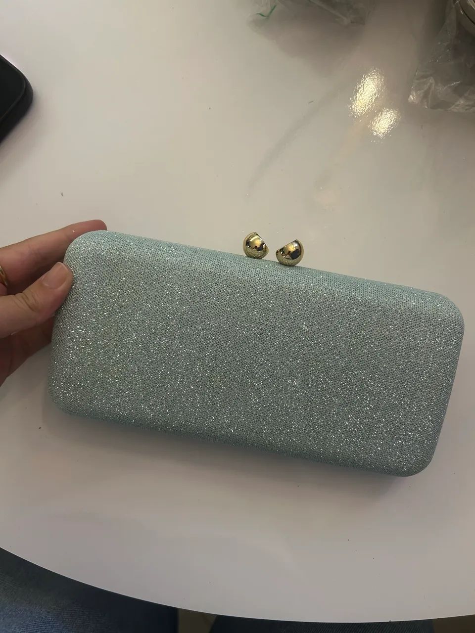 Clutch azul brilho - Foto 3