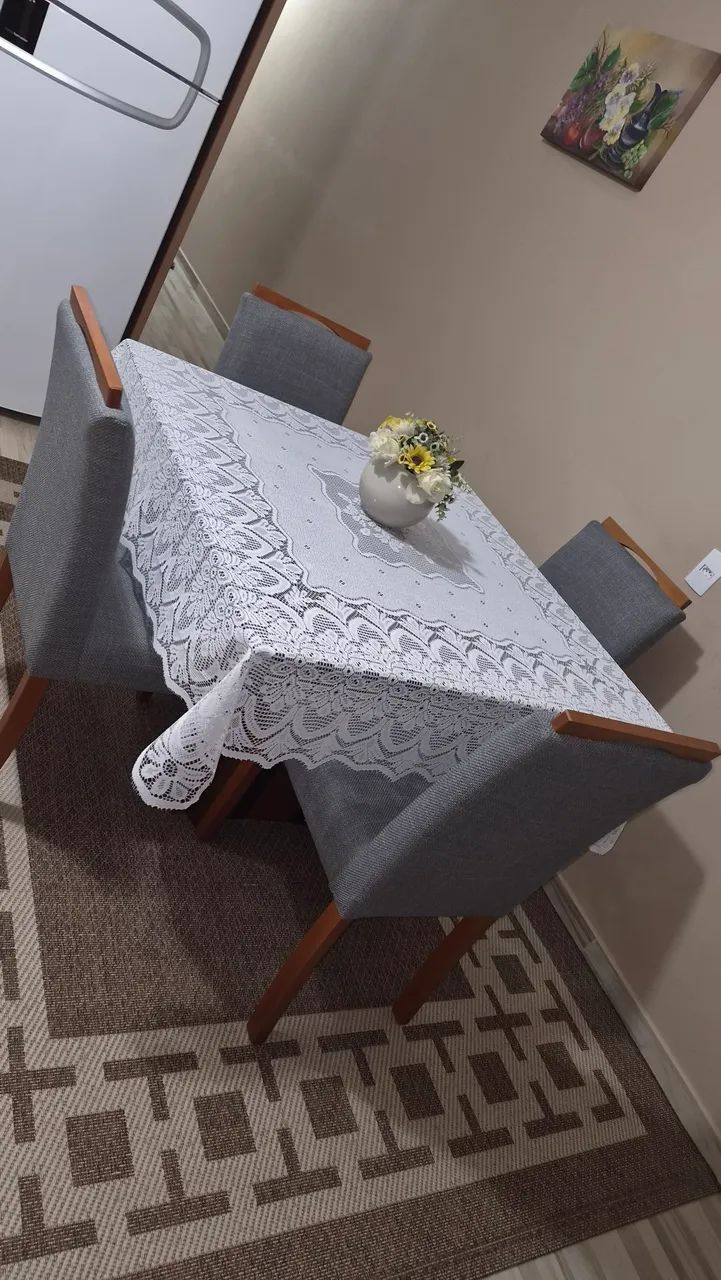 Mesa de vidro com 4 cadeiras - Foto 4