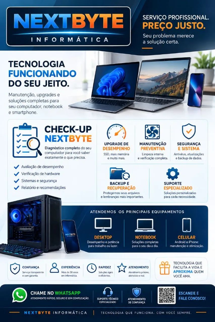 NEXTBYTE INFORMÁTICA. SERVIÇO PROFISSIONAL. PREÇO JUSTO.