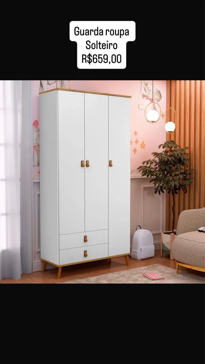 kit guarda roupa e cômoda novo