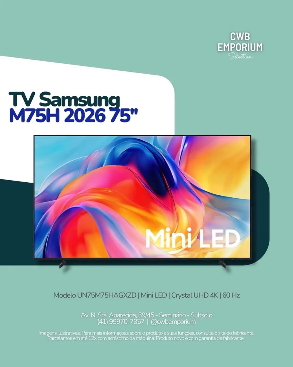 Smart TV 75 polegadas Samsung 4K UHD Mini LED nova - Foto 4
