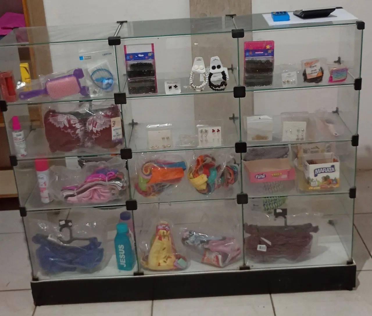 Vitrine de vidro para loja
