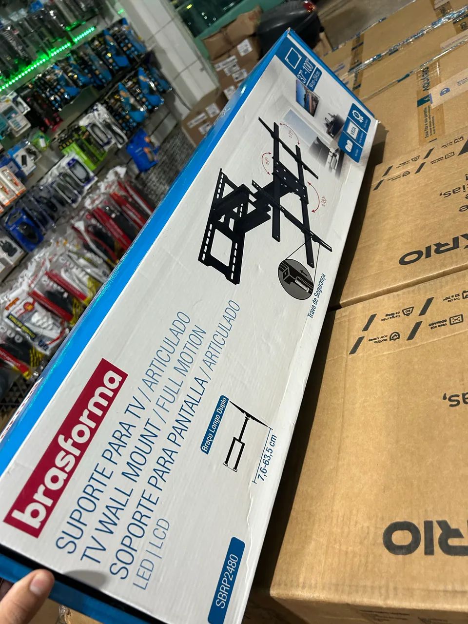 Suporte Articulado para Tv 37 - 100 Polegadas Ultra Resistente - Braço Duplo  - Foto 4