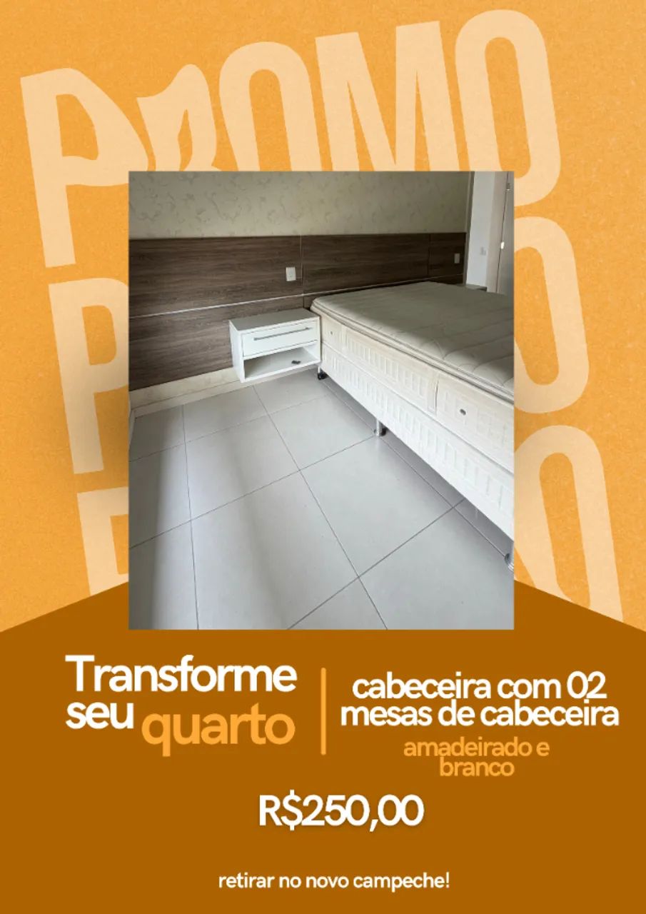 CABECEIRA + 2 MESAS DE CABECEIRA