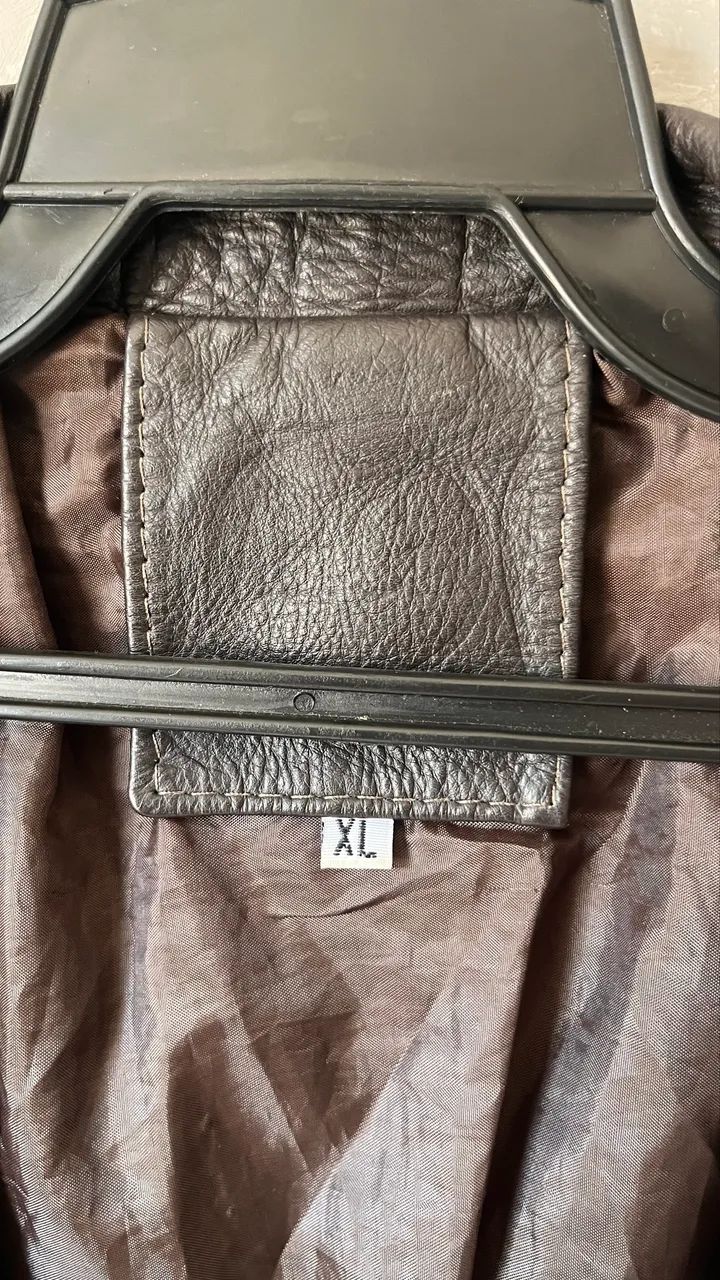 jaqueta de couro legitimo marrom xl - Foto 3
