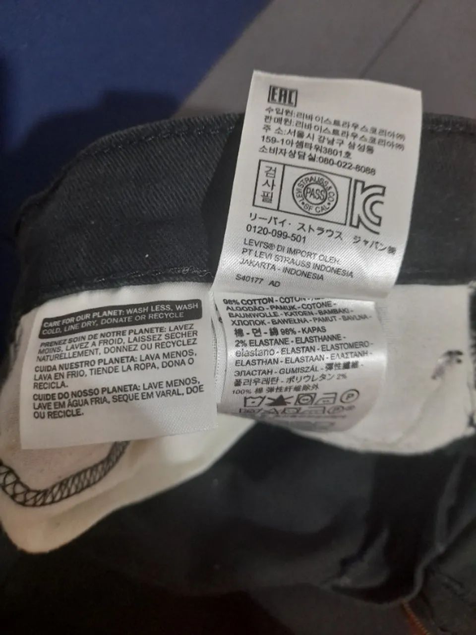CALÇA LEVIS ORIGINAL PRETA 44 - Foto 4