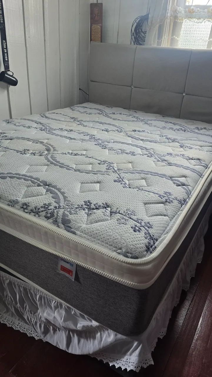Cama box Cristal Flex Itália, molas ensacadas  - Foto 5