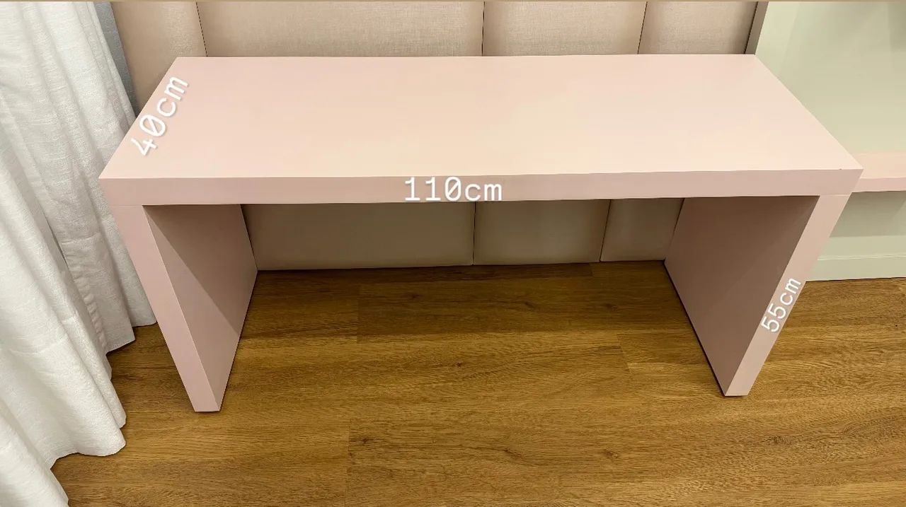 Mesa infantil 100% mdf Rosa  - Foto 2