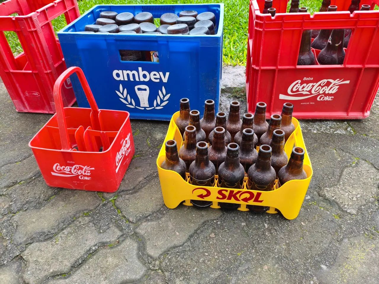 Engradados Cola Cola Antigos com e sem Garrafas