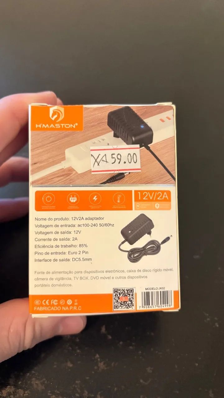 Fonte H?Maston 12V 2A Bivolt Automática - Plug P4 5,5 mm - Foto 2