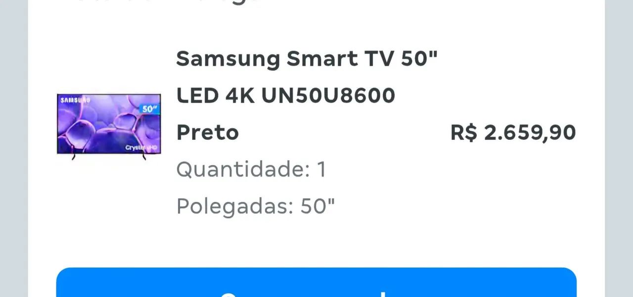 Tv Samsung 50 pol 4k nova  - Foto 2