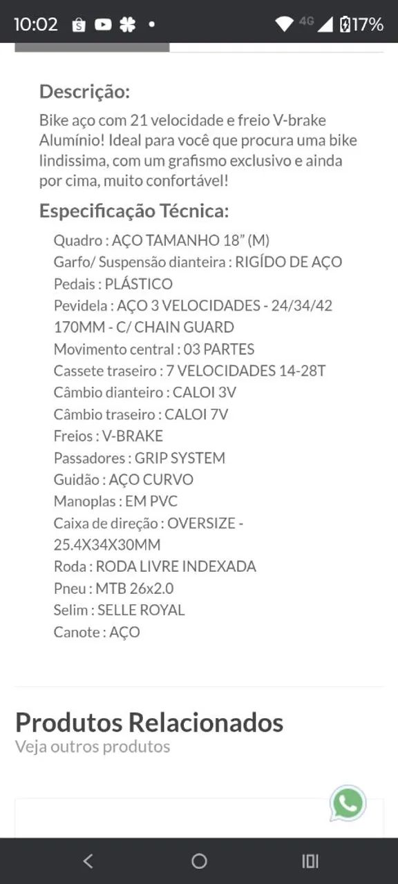 Bicicleta Caloi Montana 