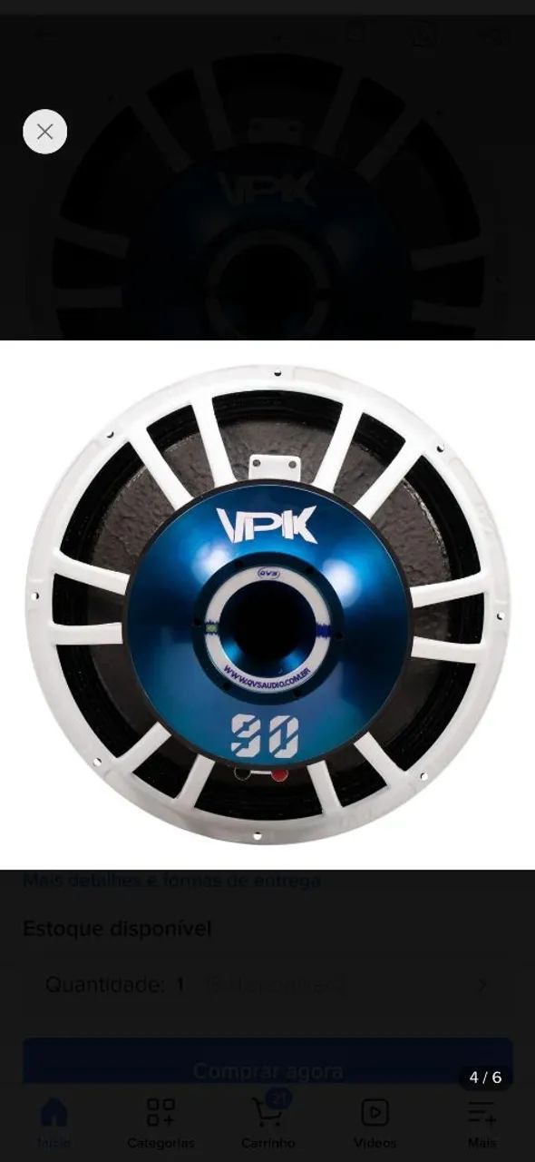 Vendo vpk 15 2.000rms