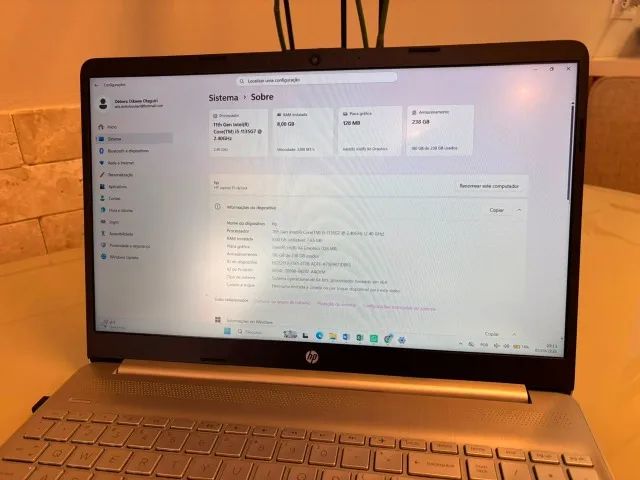 Notebook HP 15,6" Core i5 11ª Geração | 8GB RAM | SSD 256GB | - Foto 3
