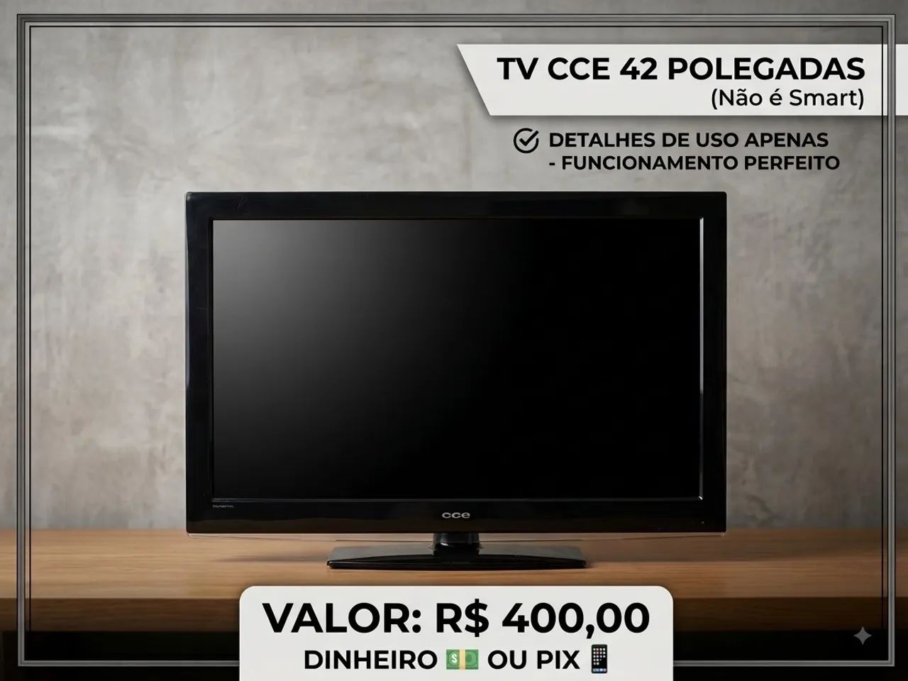TV 42 não é smart 