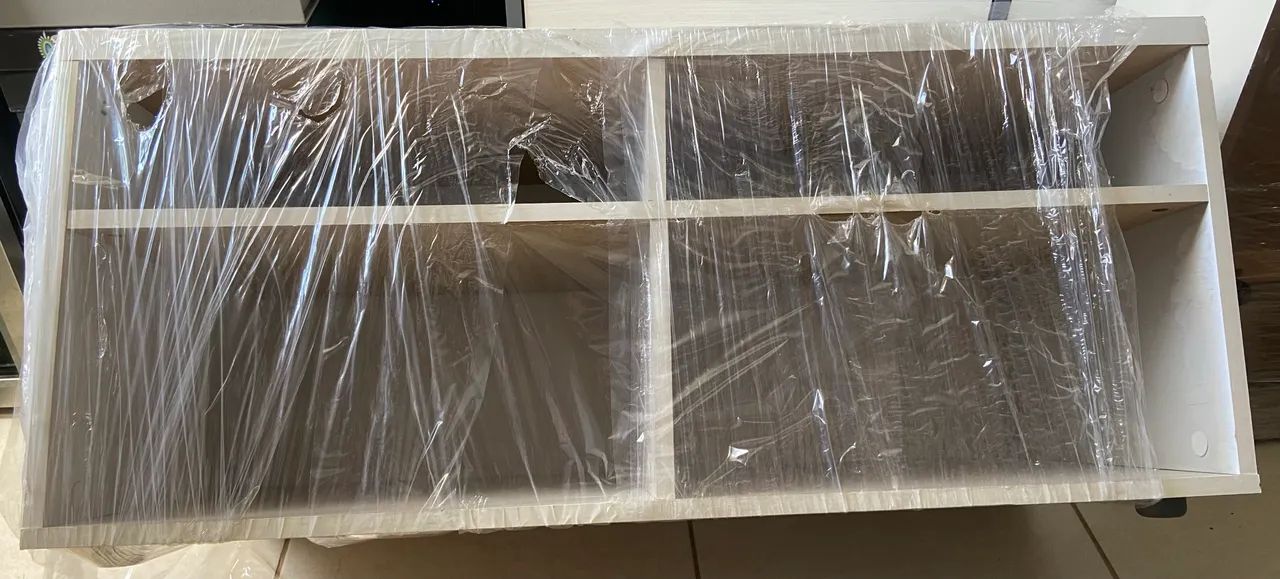 Rack branco em madeira - Foto 4