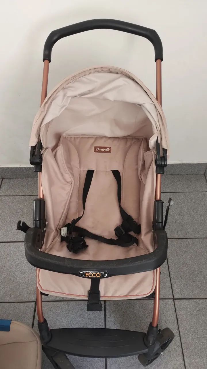 Carrinho e bebê conforto super conservados - Foto 3
