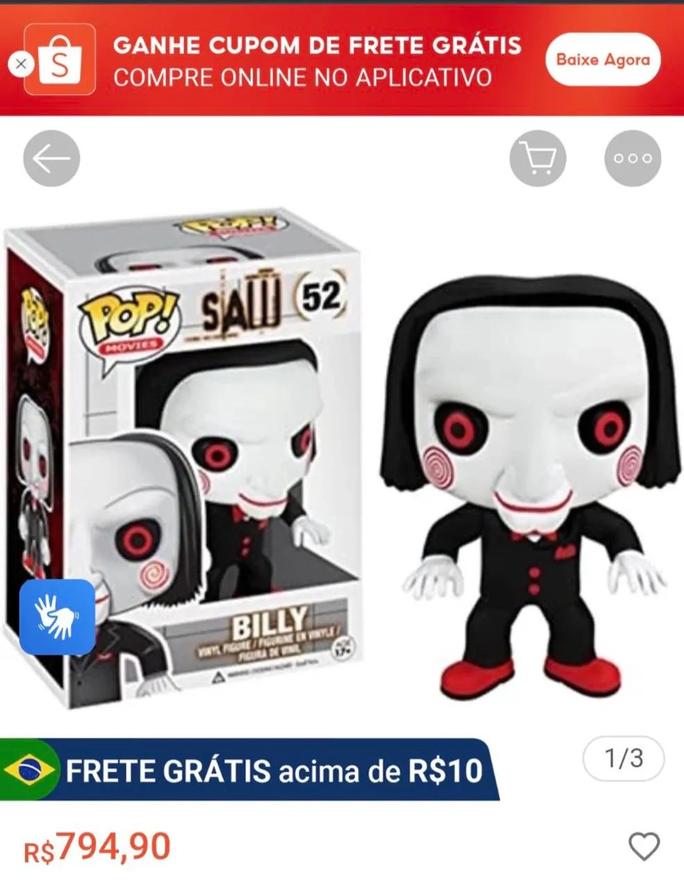 Funko Pop - #52 - Billy - Saw - Hobbies e coleções - Alphaville