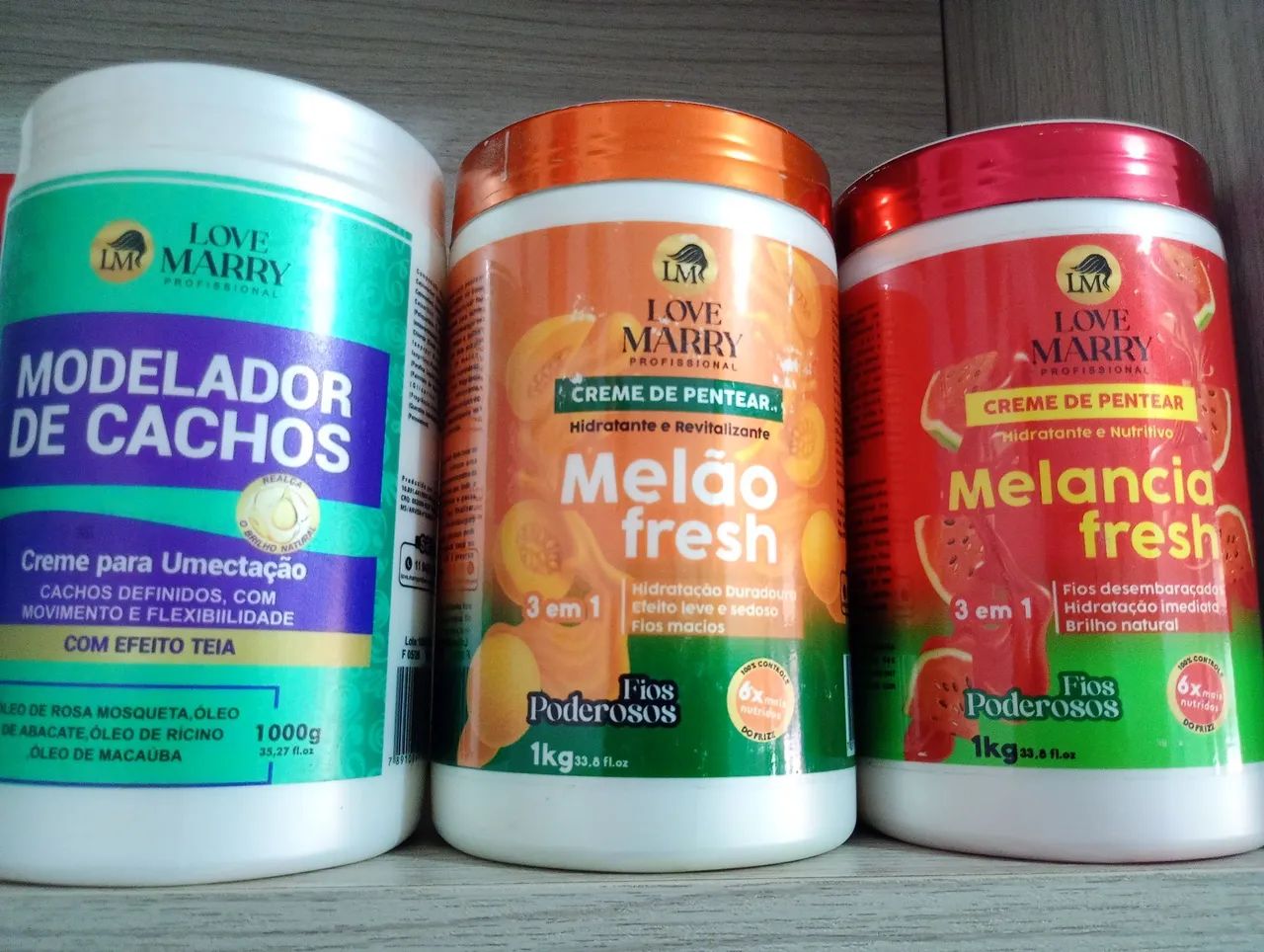 Combo 03 creme de pentear 1 kg
