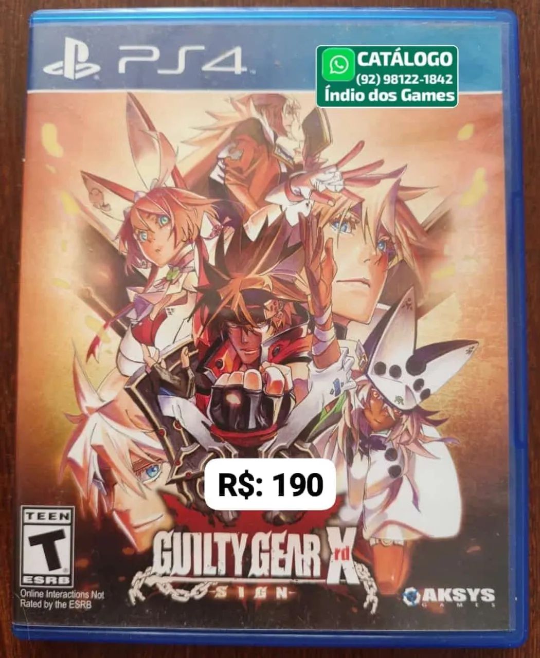 Guilty Gear XRD SING = R$: 190