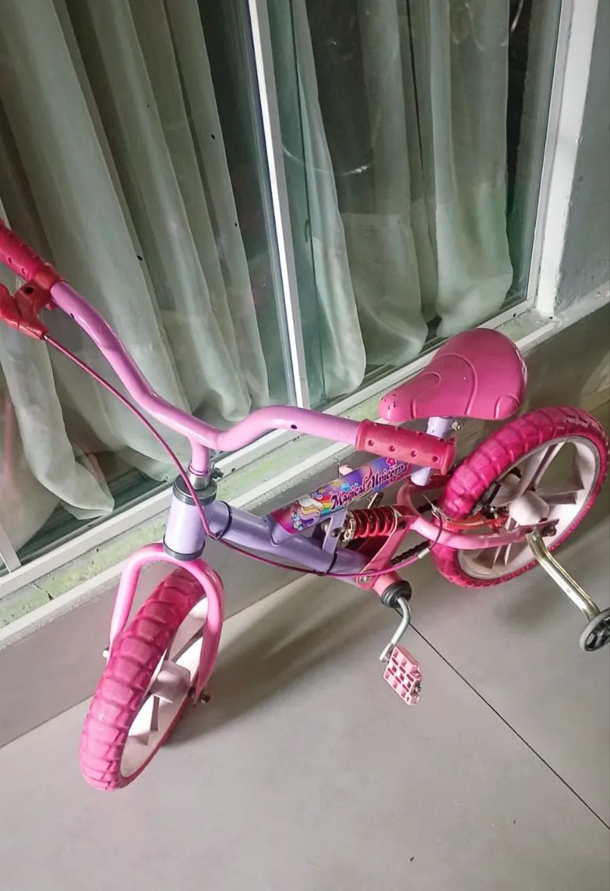 Bicicleta infantil Unicórnio Aro14. - Foto 3