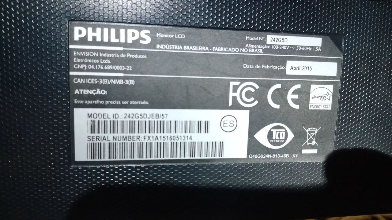 Monitor gamer Philips 242G5D com tela quebrada  - Foto 4