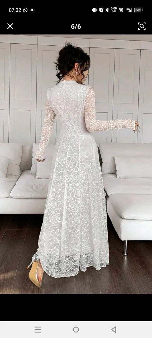 Vestido Branco de Renda Noiva - Foto 2