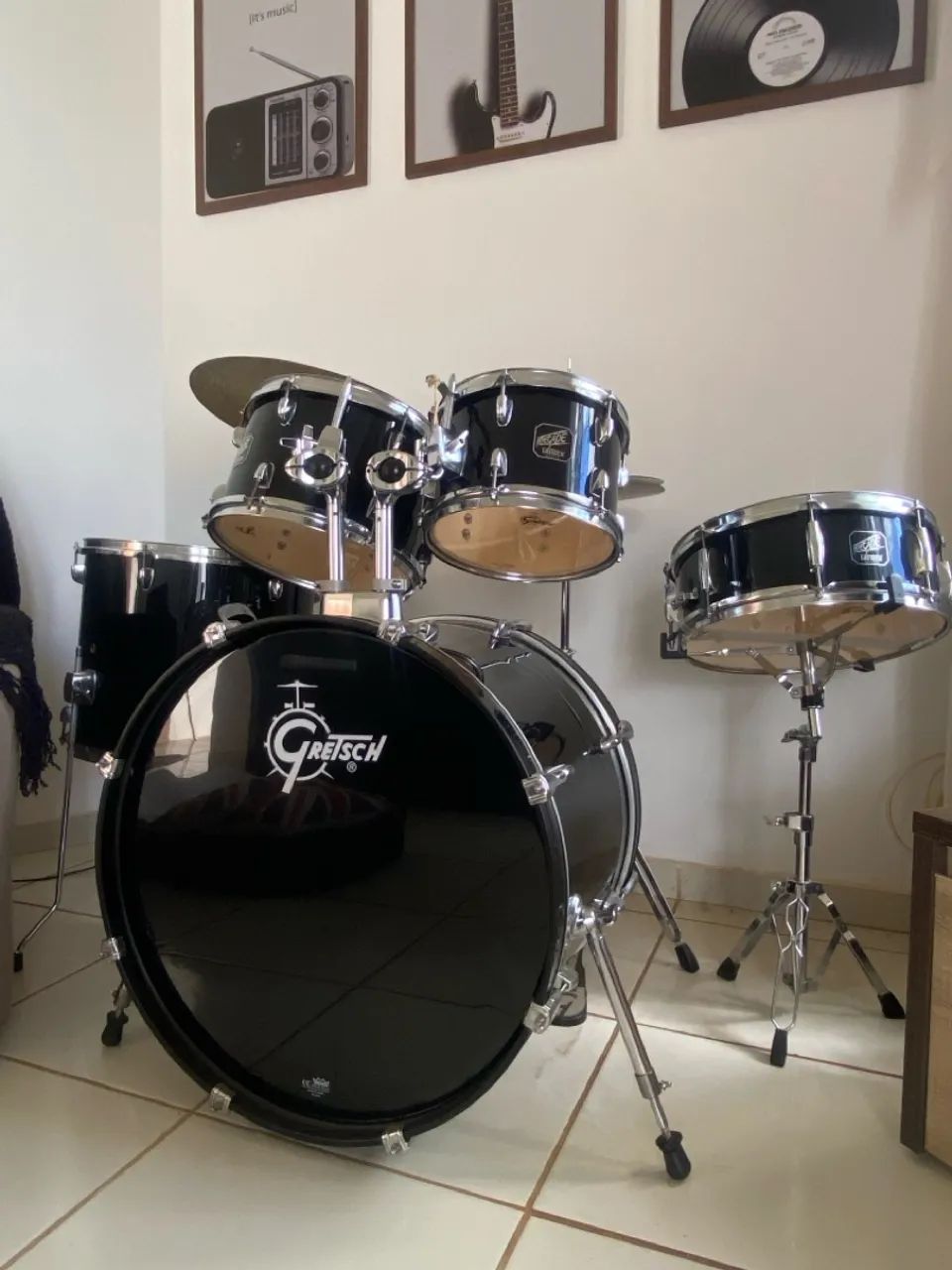 Bateria Gretsch Preta 20 - Foto 2