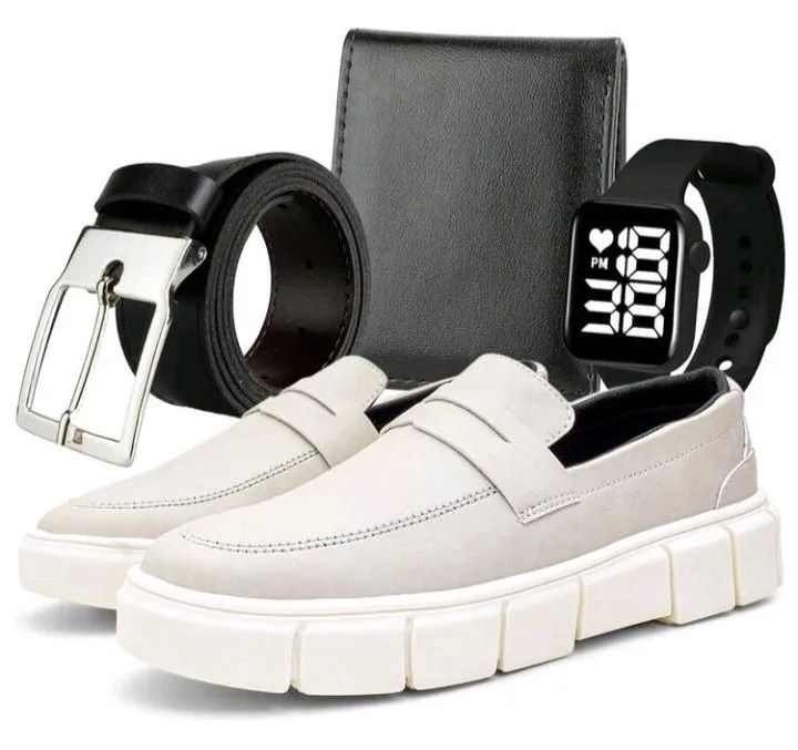 Kit mocassins masculino  slip on com cinto,carteira e relógio  - Foto 3