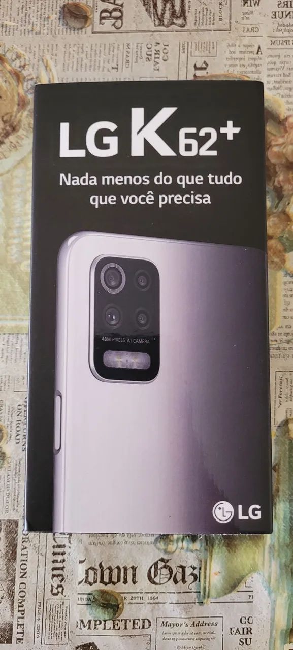 Celular Android branco LG k62 plus 4GB 128gb