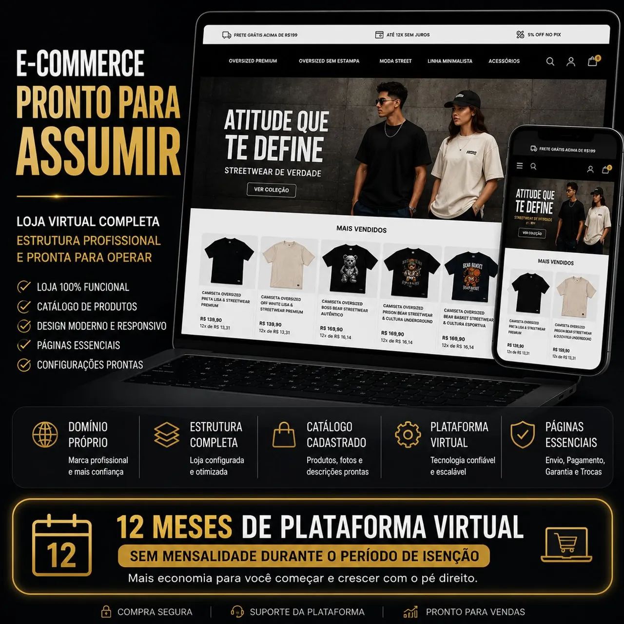 Ecommerce 1 ano grátis 