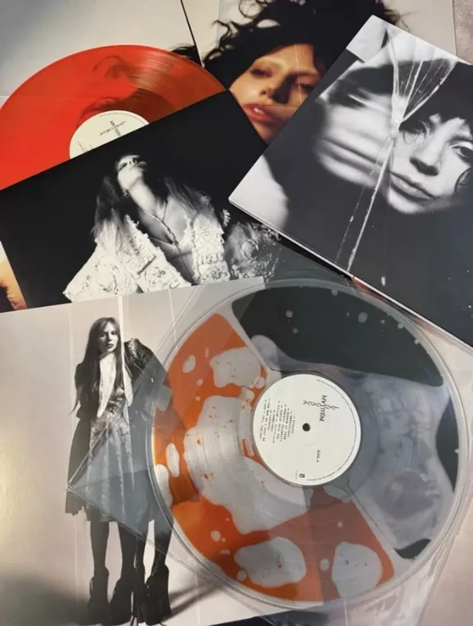 LP Vinil Lady Gaga Mayhem Liquid Orange Black Blood Recorde