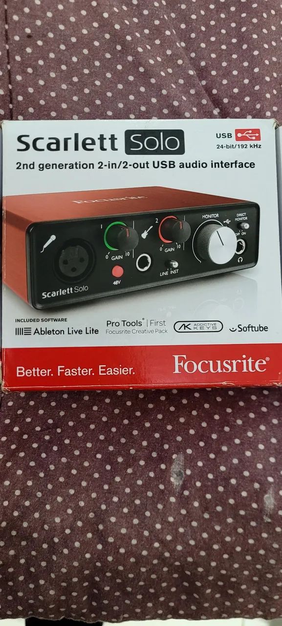 Focusrite Scarlett Solo 2ª Geração - Interface de Áudio