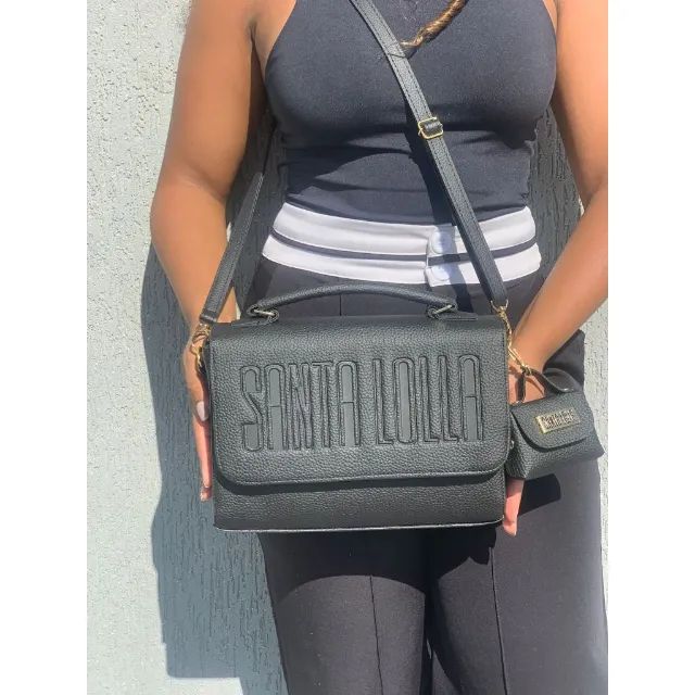 Bolsa Transversal Santa Lolla Em Relevo Premium