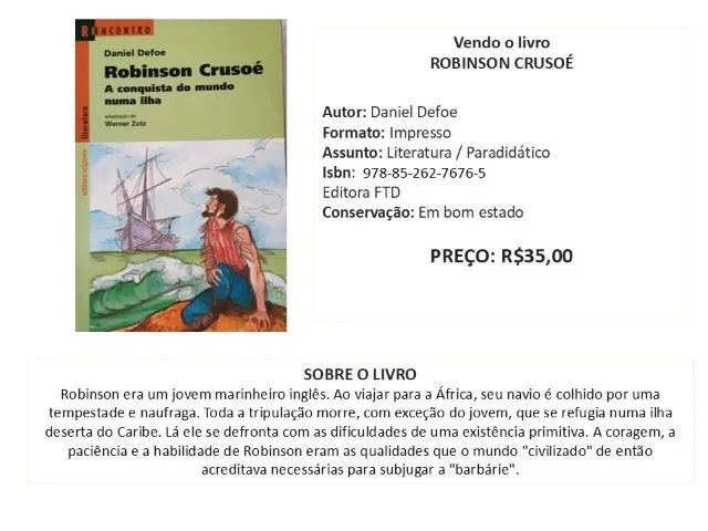 Livro - ROBSON CRUSOE
