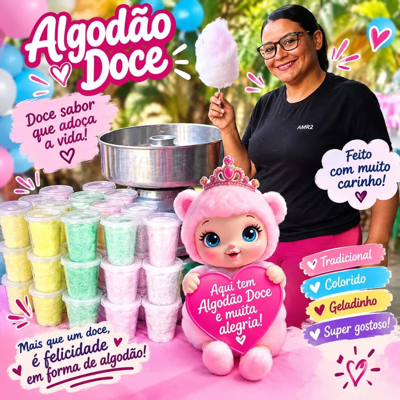 Copos de algodão doce  - Foto 3