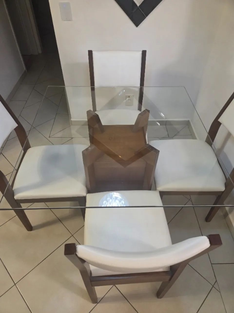 Mesa de jantar quadrada 1x1m - Foto 3