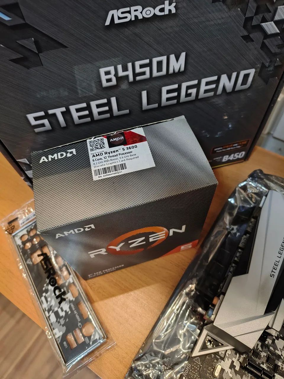Kit Ryzen 5 3600 + Placa mãe B450m Steel Legend  - Foto 4