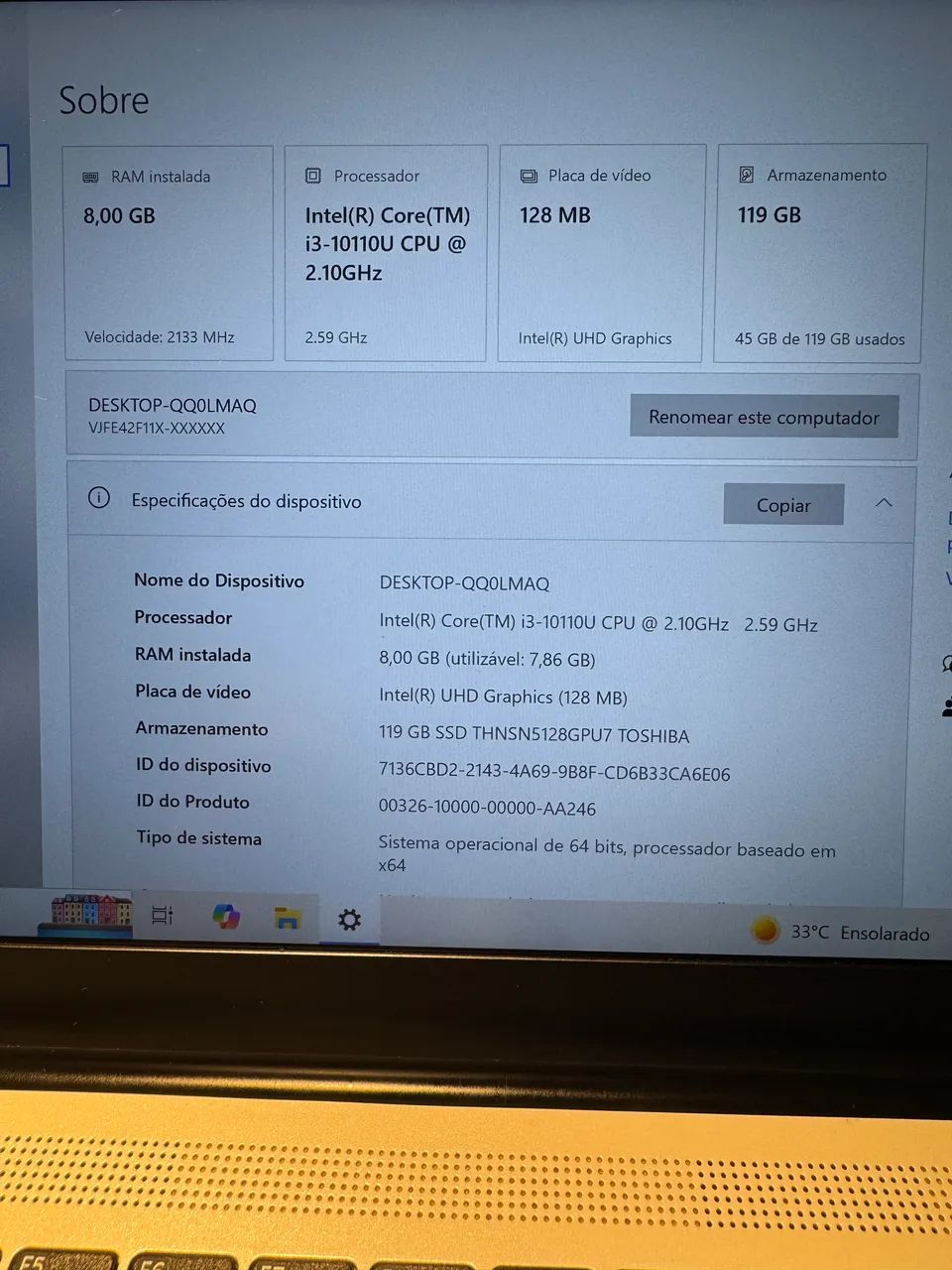 Notebook VAIO I3 10ªGen SSD - BARATO!!! OPORTUNIDADE!!! - Foto 5