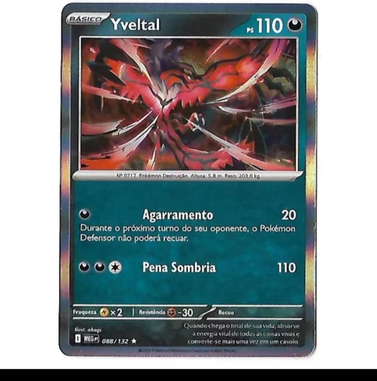 Carta Pokémon Yveltal Foil Original Copag