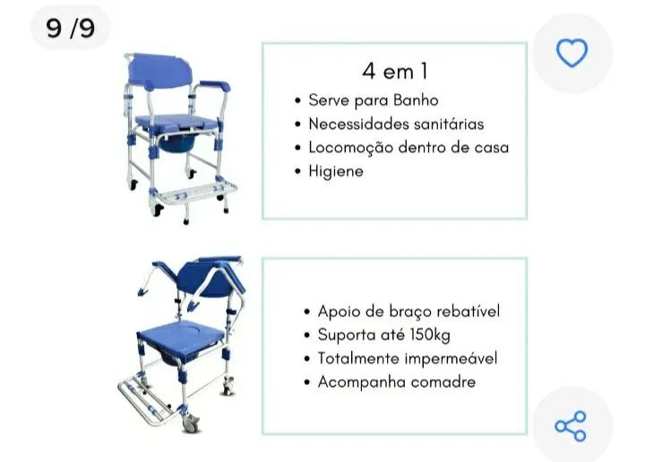 Cadeira de Banho Alcochoada. Com Nota Fiscal  - Foto 5