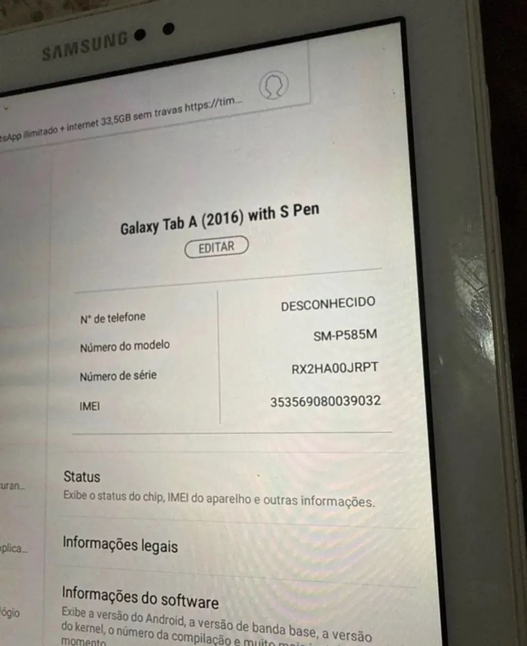 Tablet Samsung 2016 Com Caneta - Foto 3