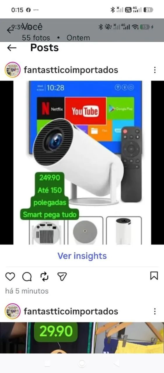 Super Projetor Smart pega no claro showw 